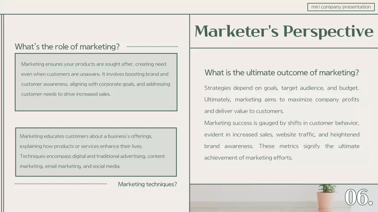 그린 빈티지 마케팅 보고서 프레젠테이션