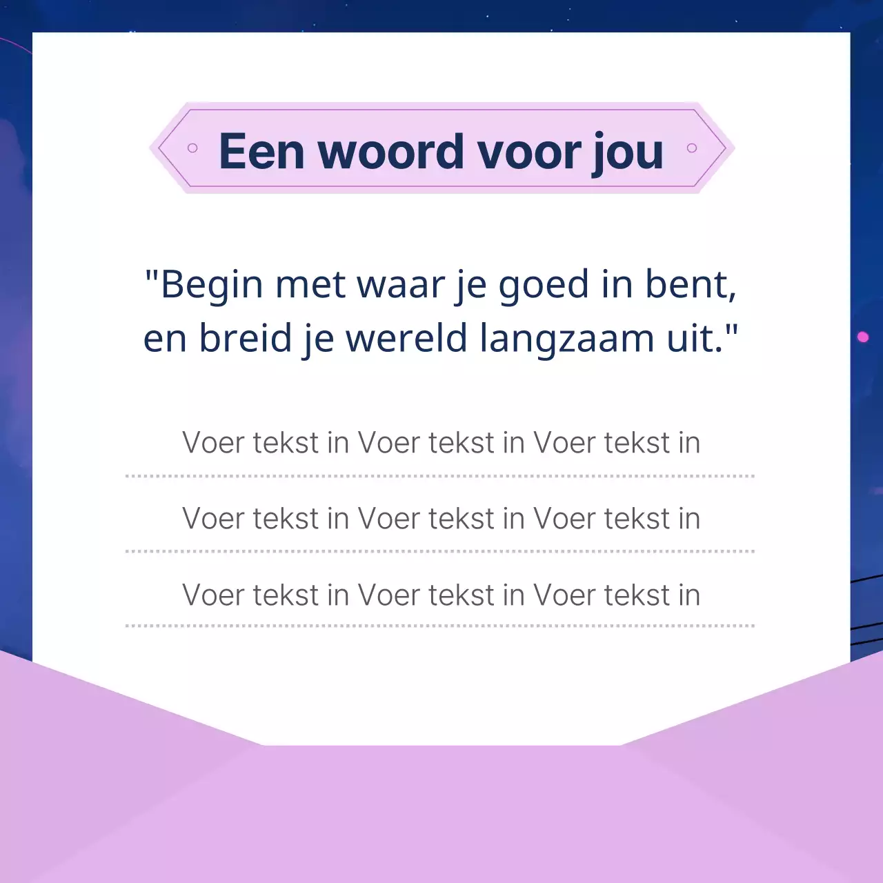 Promoot counseling in marineblauw en paars als trendkleur