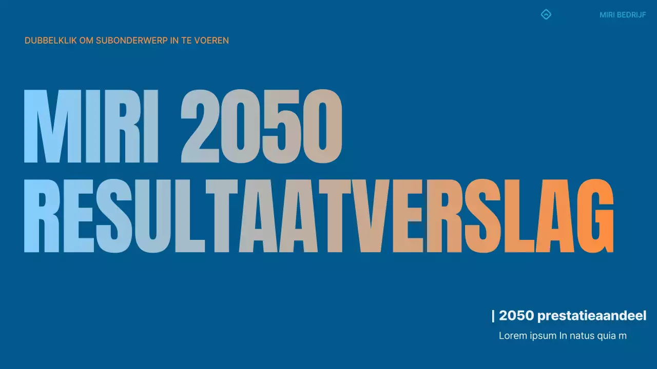 Een eenvoudige blauwe en oranje scorekaart