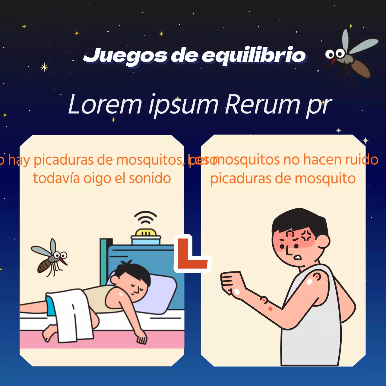 Equilibrio kitsch sobre fondo azul