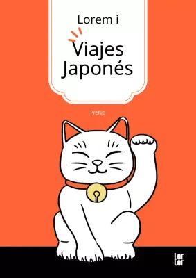 Portada de cuadro minimalista en naranja y negro