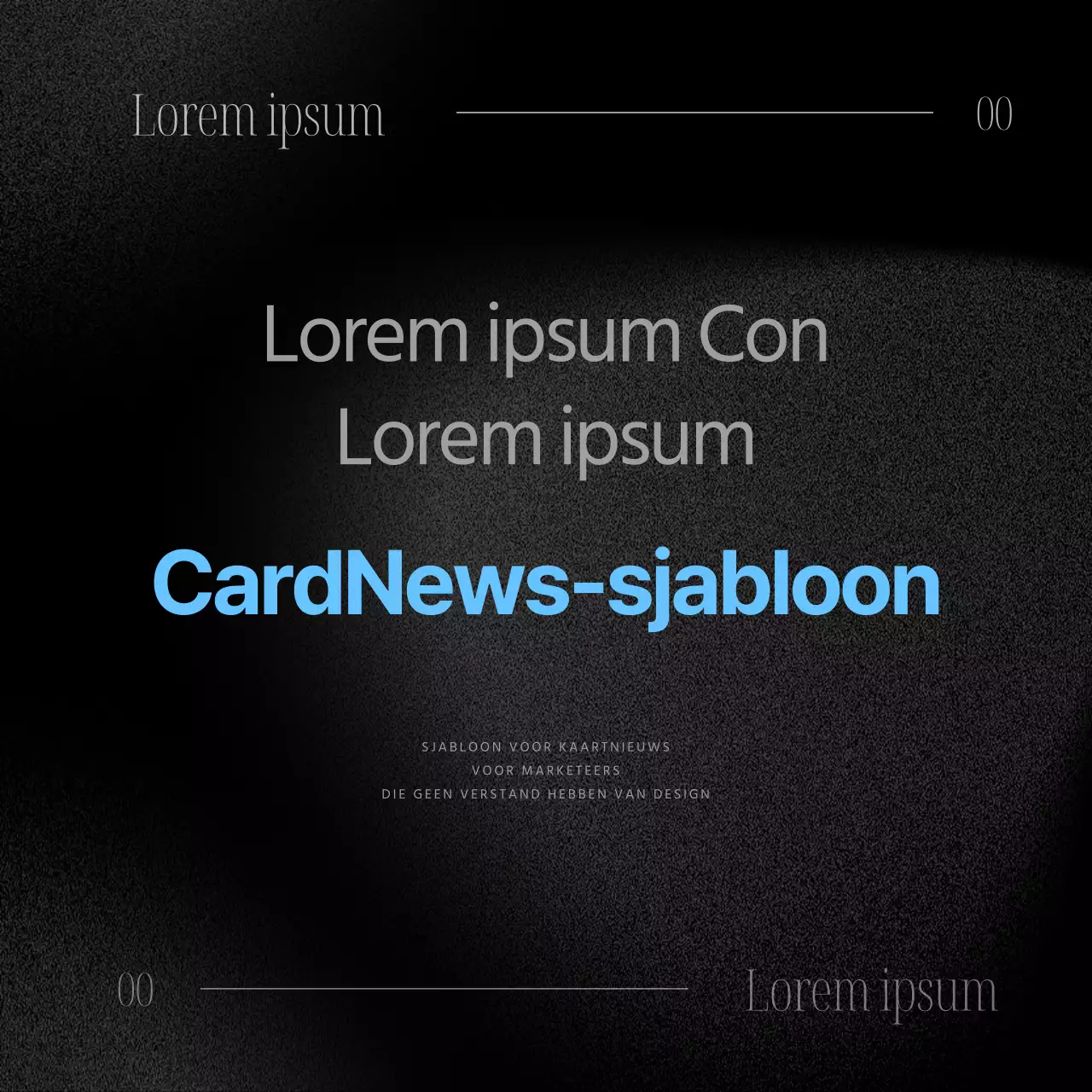 Een moderne zakelijke post in zwart en lichtblauw