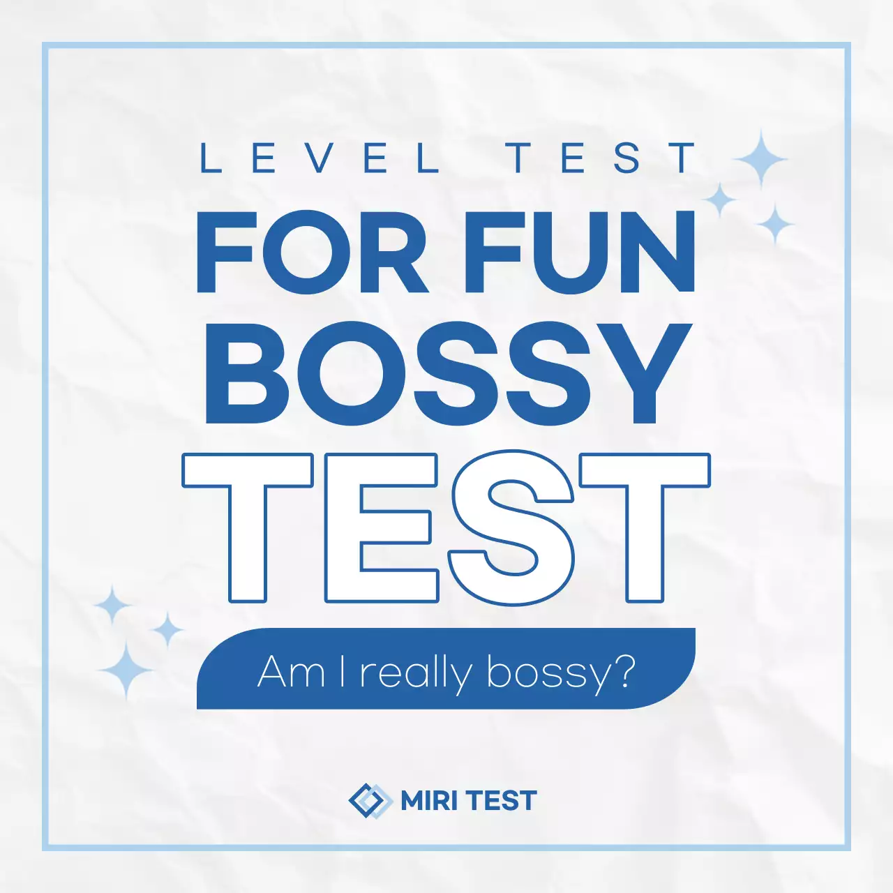 A kitschy blue and white goofy survey