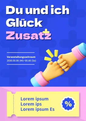 Einfache Coupons in Blau und Rosa zur Bewerbung einer Verkaufsaktion