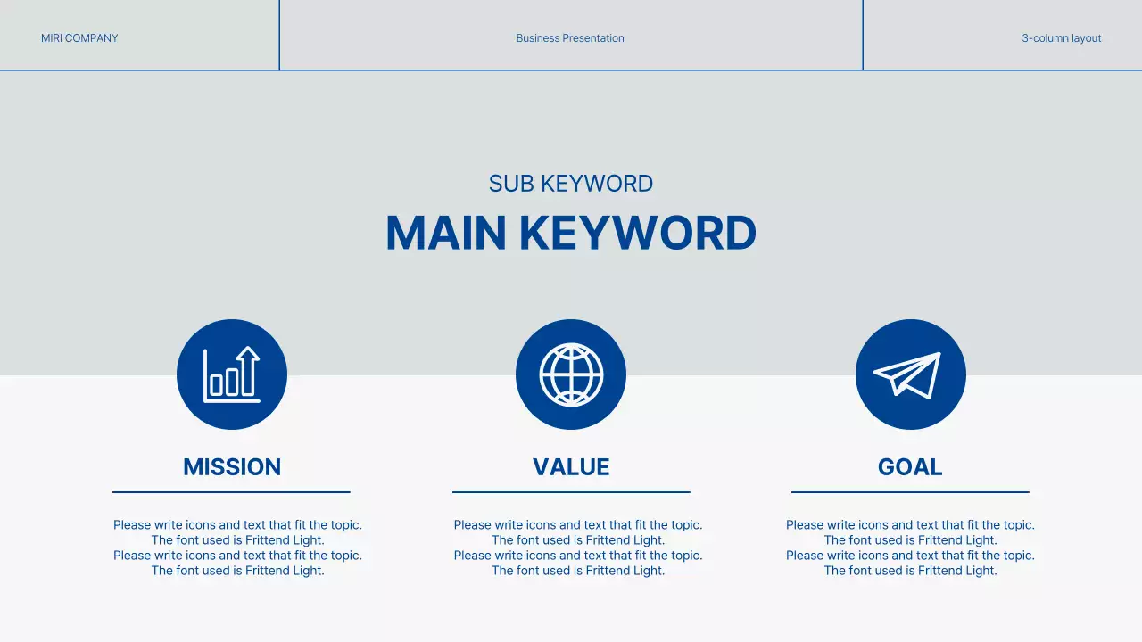 Modern business reports in blue and gray