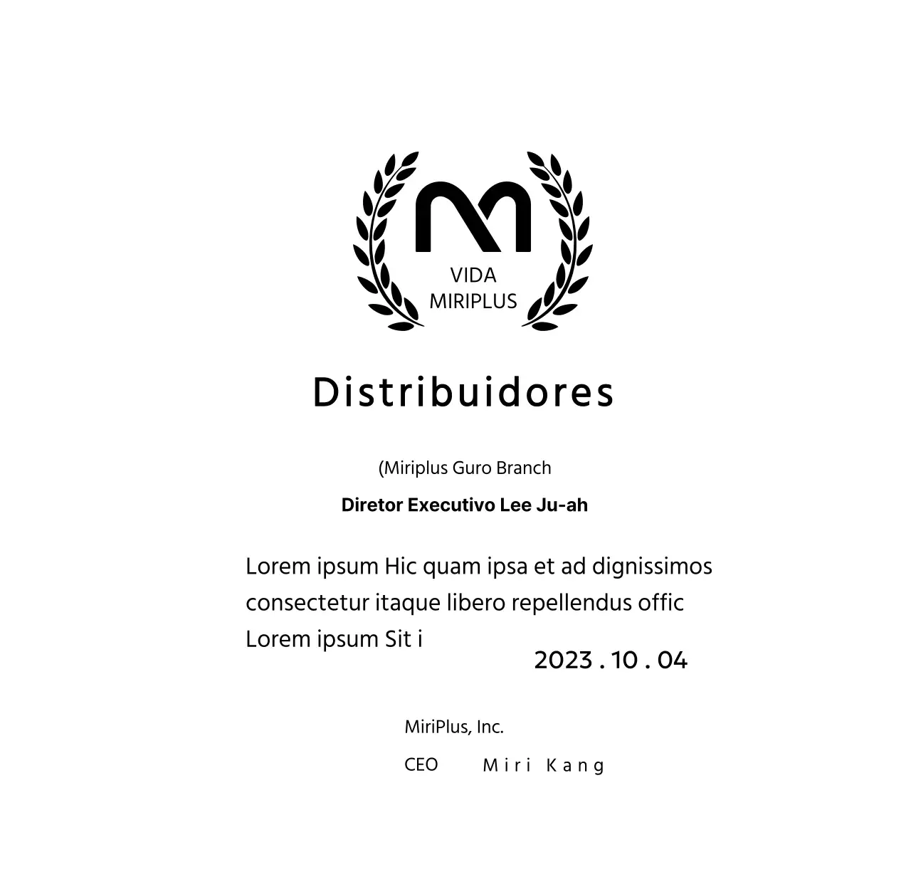 Placa de mérito com o logótipo da marca e coroa de louros no conceito Outstanding Dealer Award.