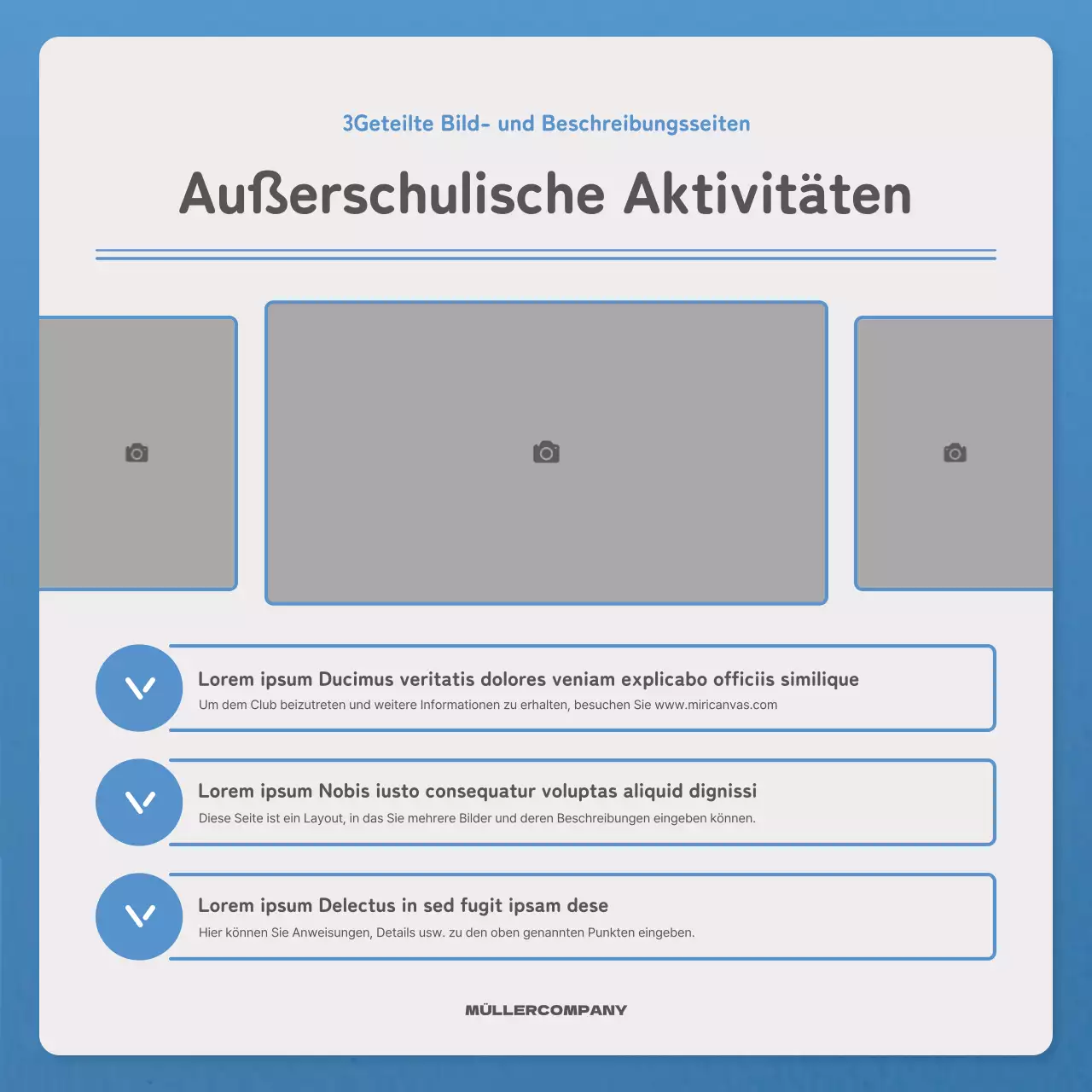 Ein einfacher Brief in blauer und marineblauer Newsletter-Post