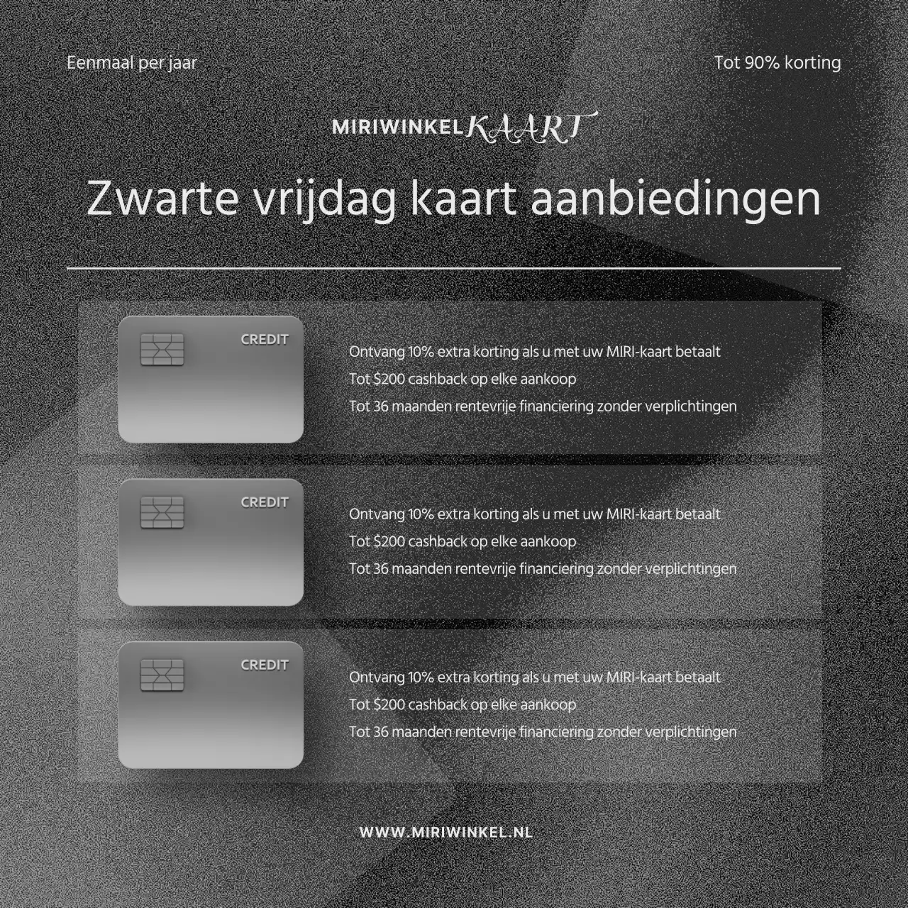 Promoot een minimalistische Black Friday in zwart en grijs