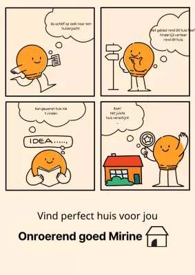 Promoot je vastgoedbedrijf met een schattige ivoorkleurige achtergrond