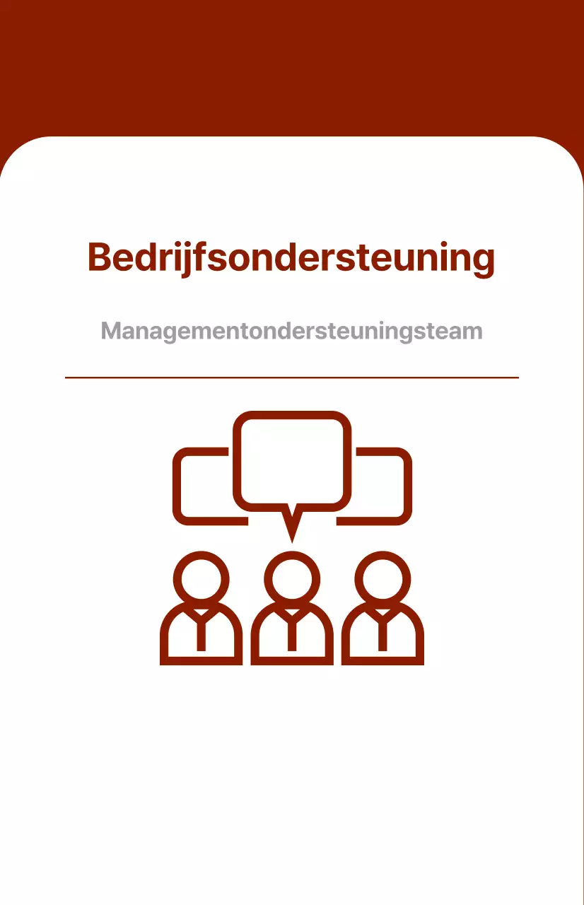 Red Introductie van een bedrijfsafdeling met een gedurfd concept