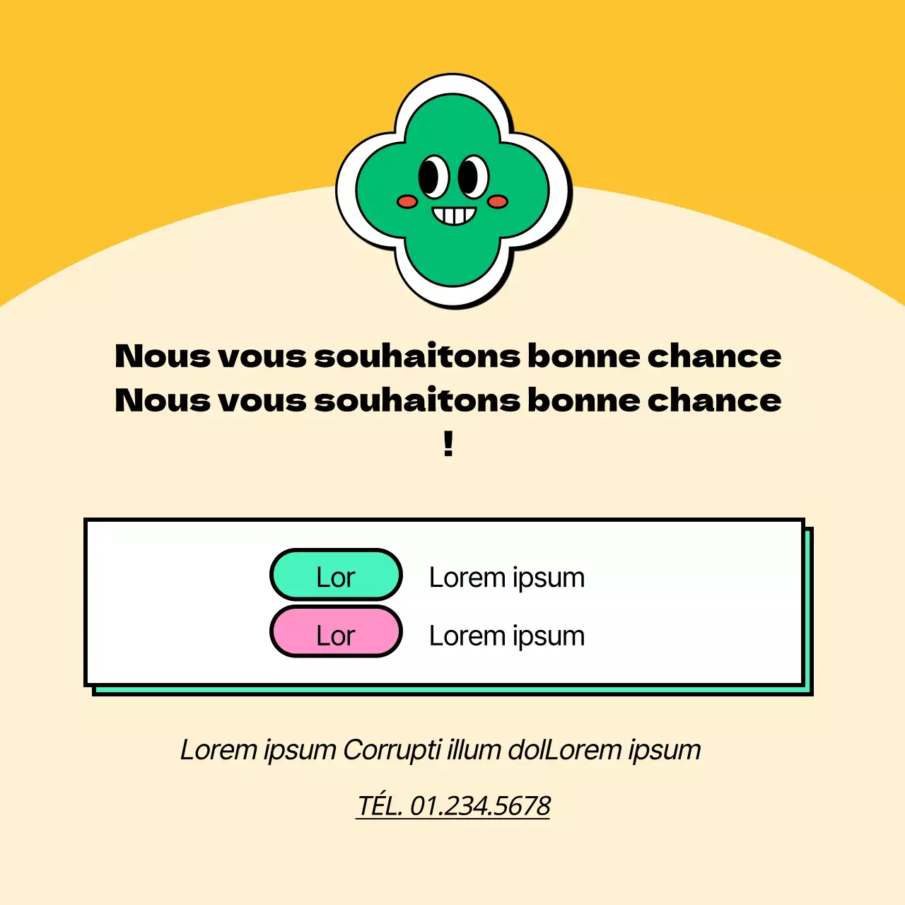 Suggestions de cadeaux pour le SAT dans un style pop art, en jaune et vert