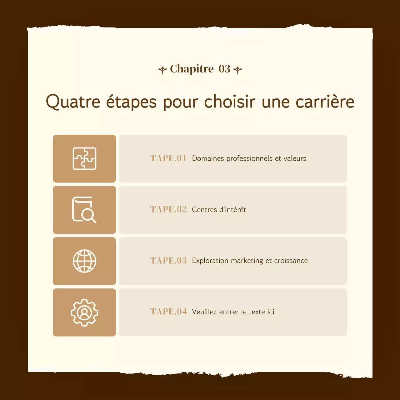 Promouvoir une ligne de conseil simple, brune et beige