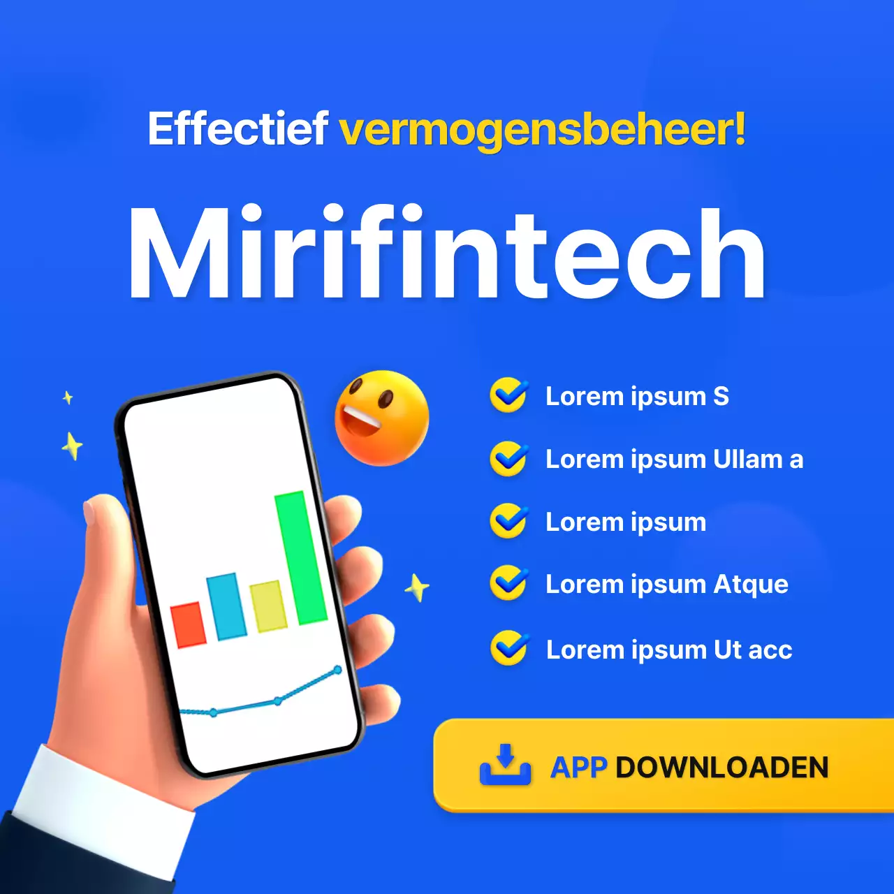 Promoot de eenvoudige fintech app van Blue voor het beheer van credit scores