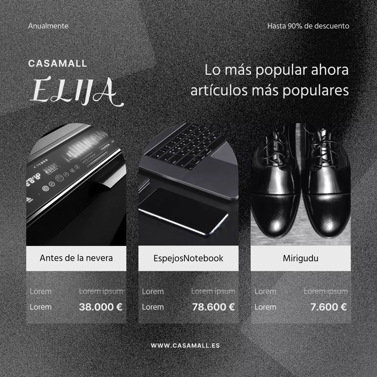Promueva un Black Friday minimalista en negro y gris
