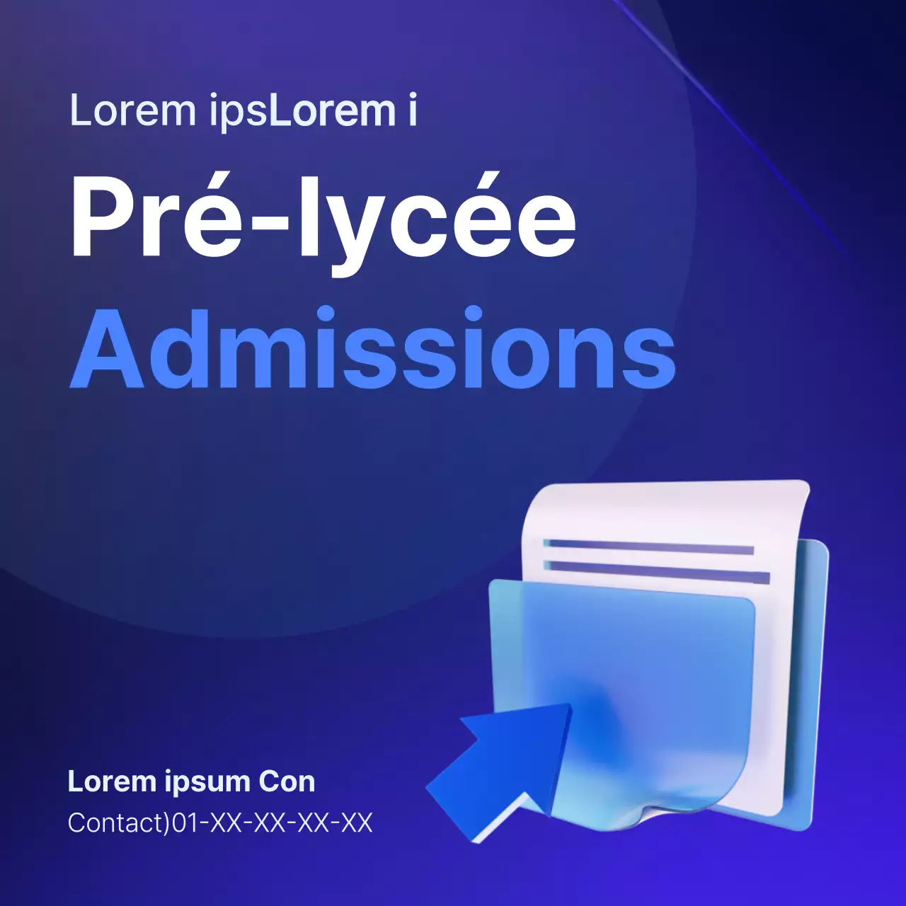 Entrée moderne sur fond bleu Annonce de la réunion