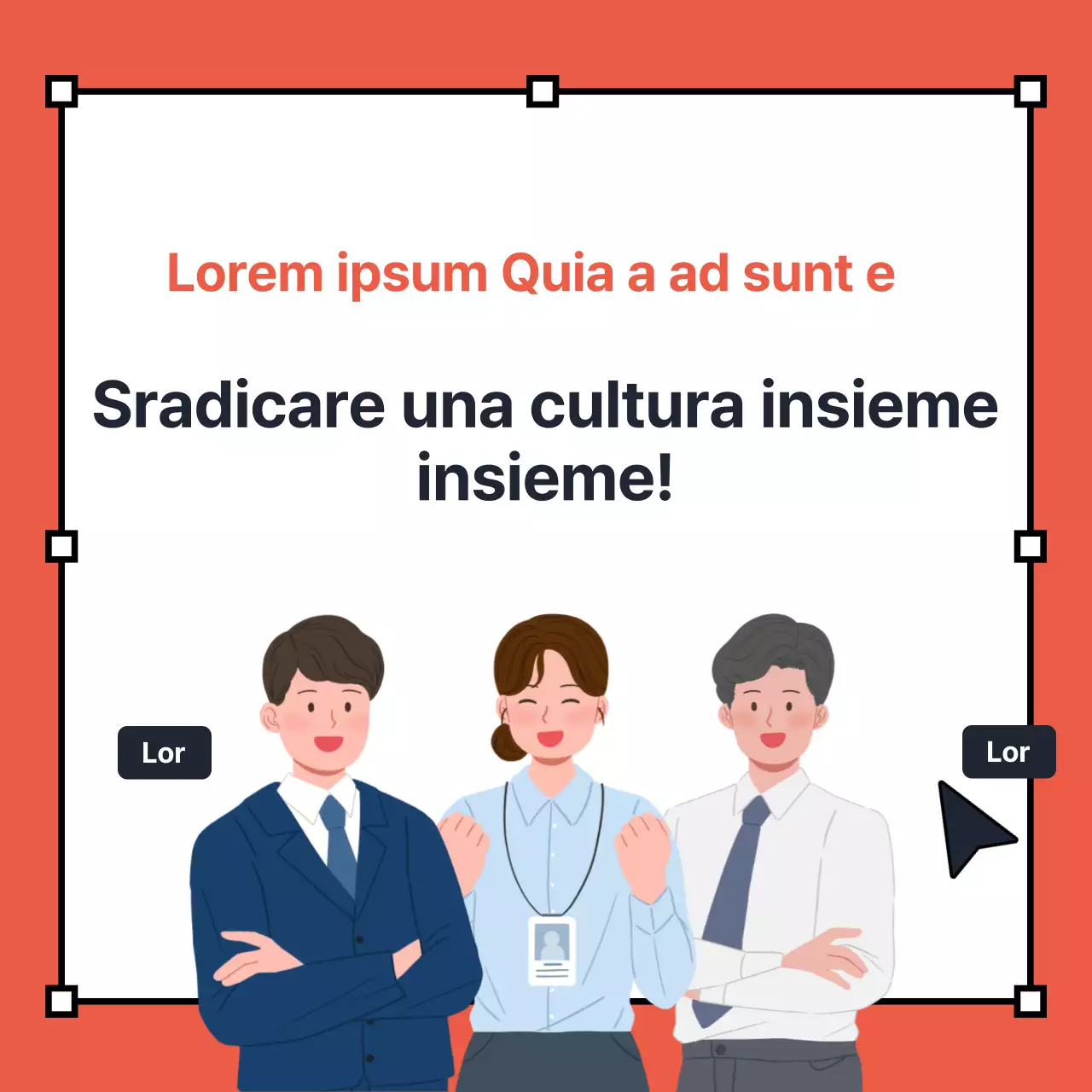 Un quiz kitsch rosso e giallo sulle molestie sul posto di lavoro OX