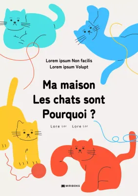 Couverture minimaliste de livre pour animaux de compagnie en rouge et menthe