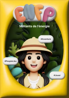 Caractère Tropical MBTI en jaune et vert @tropicalmbti