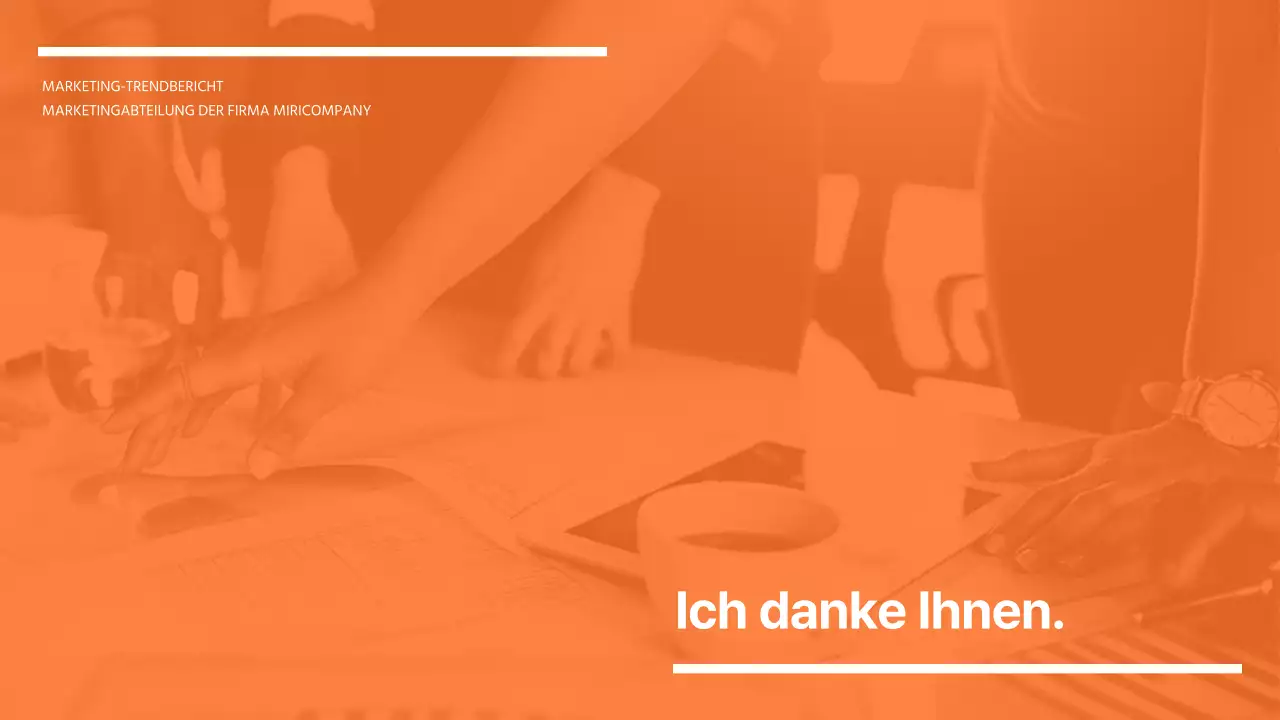 Bericht über moderne Marketingtrends in Orange