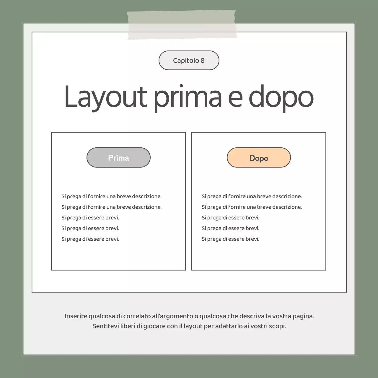 Un semplice elevator pitch aziendale in cachi e bianco