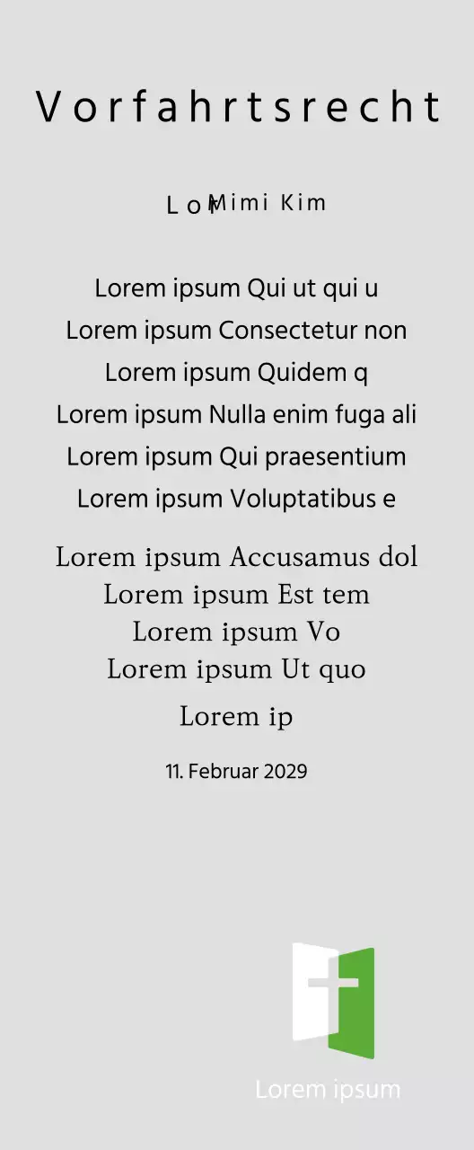 Gratulationsplakette für eine Beförderung in einer eleganten Serifenschrift