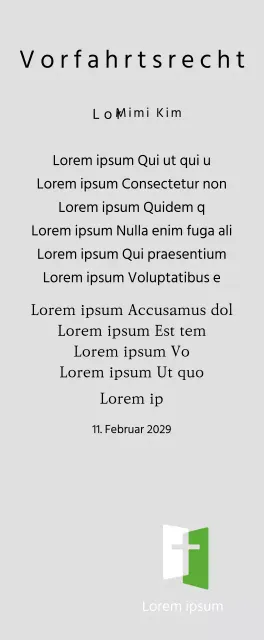 Gratulationsplakette für eine Beförderung in einer eleganten Serifenschrift
