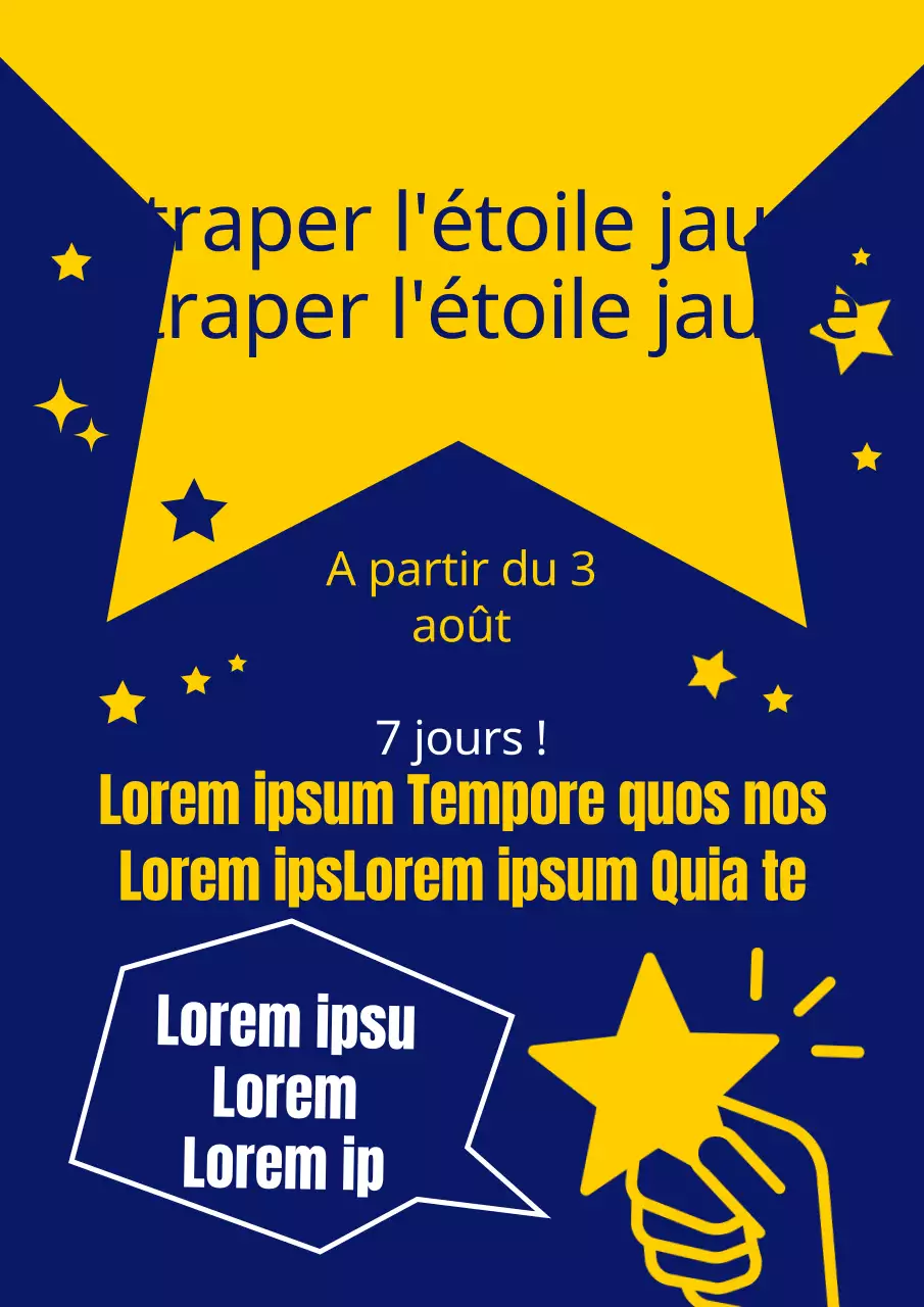 Coupon de réduction en jaunePromouvoir un événement