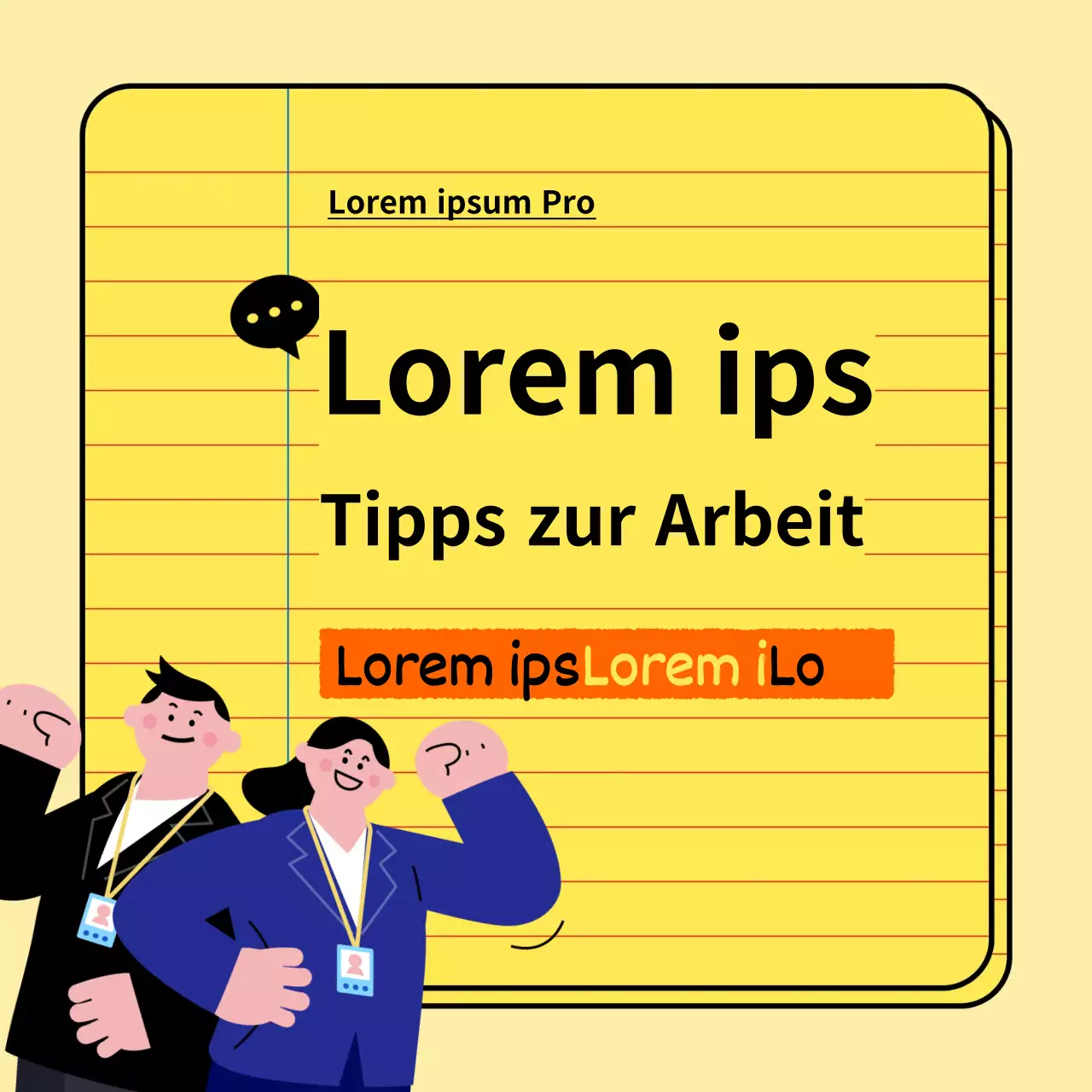 Einfache und trendige Tipps für neue Mitarbeiter in den Farben Gelb und Hellblau Schulungsunterlagen