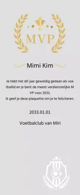 Luxe kampioenschapsborden met gouden lauweren en trofeeën