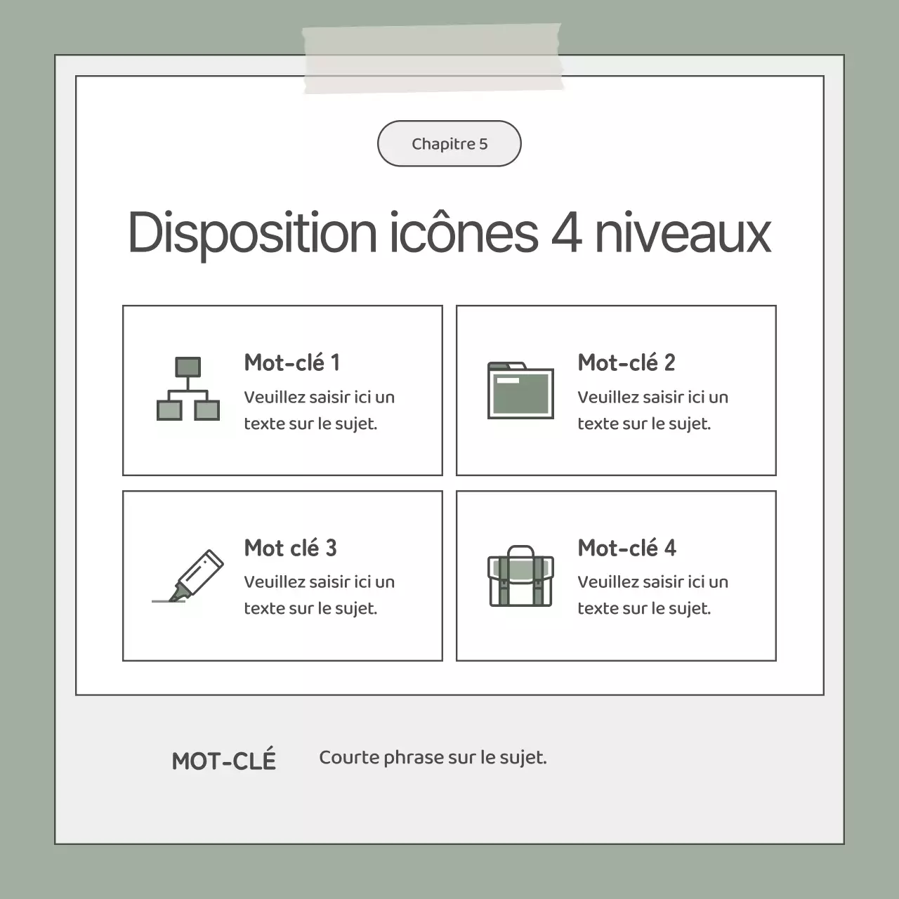 Un simple discours d'ascenseur commercial en kaki et blanc