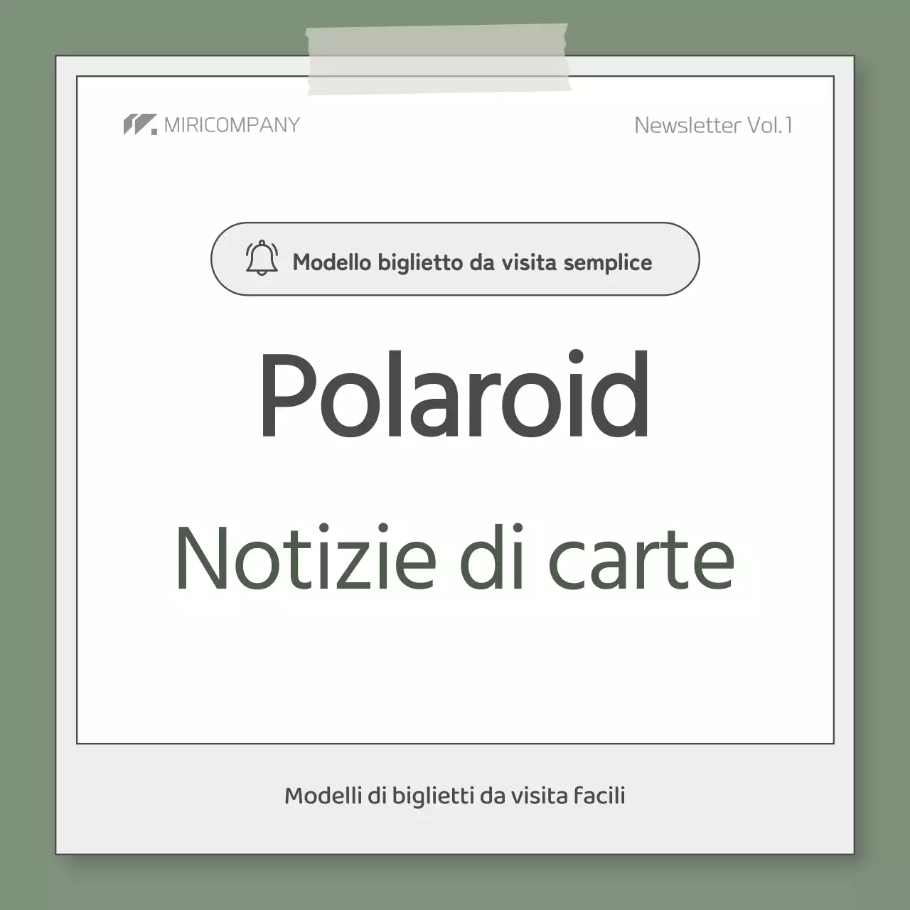 Un semplice elevator pitch aziendale in cachi e bianco