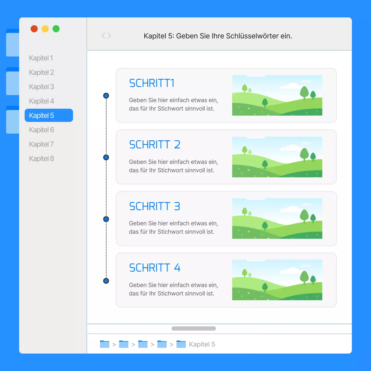 Einfache Monitor-UI-Berichte in Blau und Orange