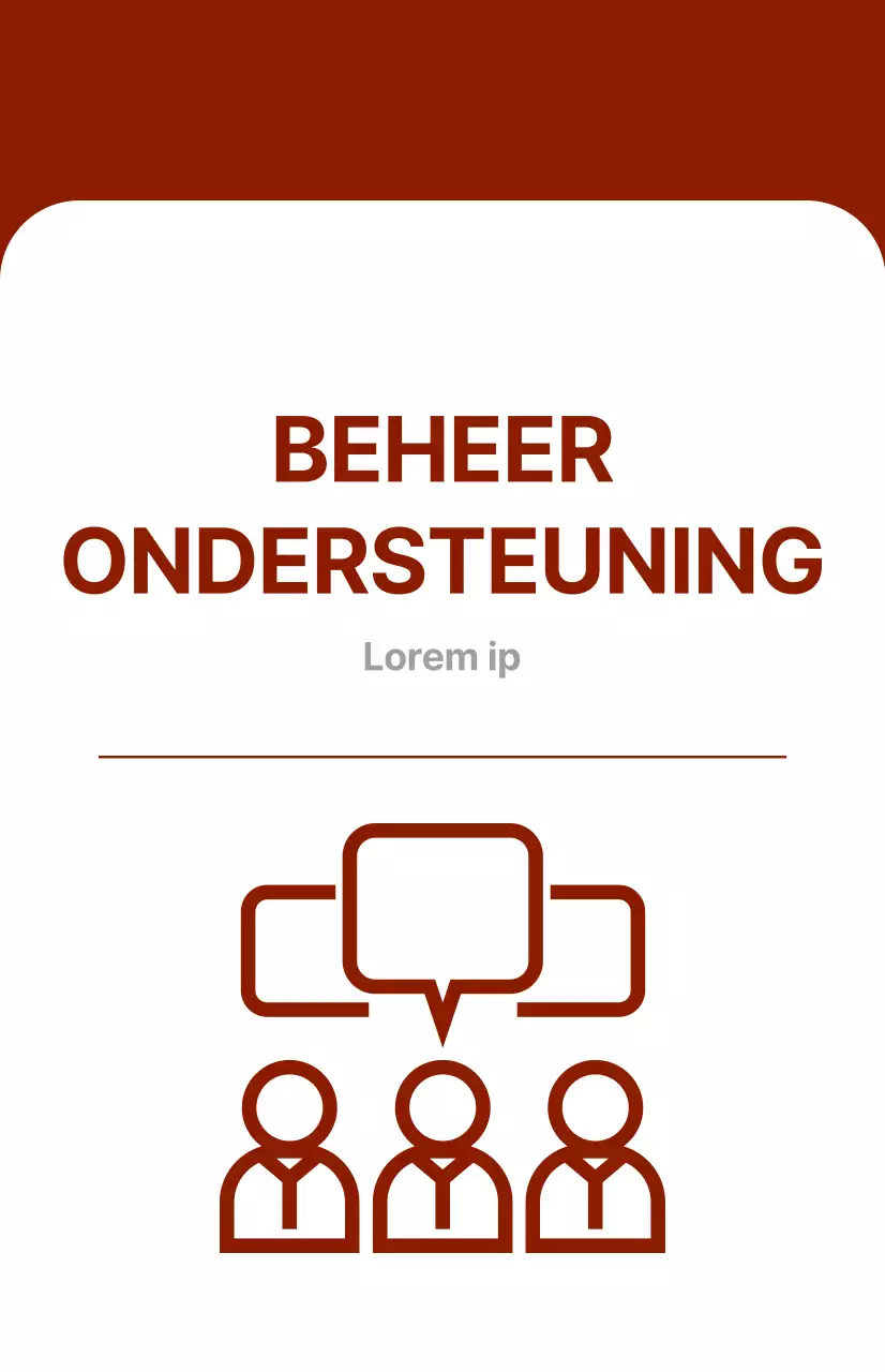 Gids voor bedrijfsafdelingen met een rood vet concept