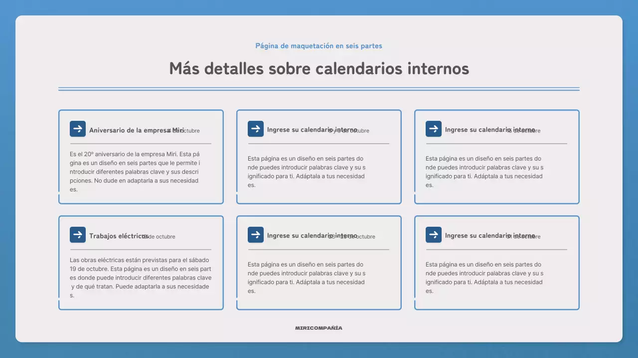 Promocione su boletín con una carta sencilla en azul y azul marino