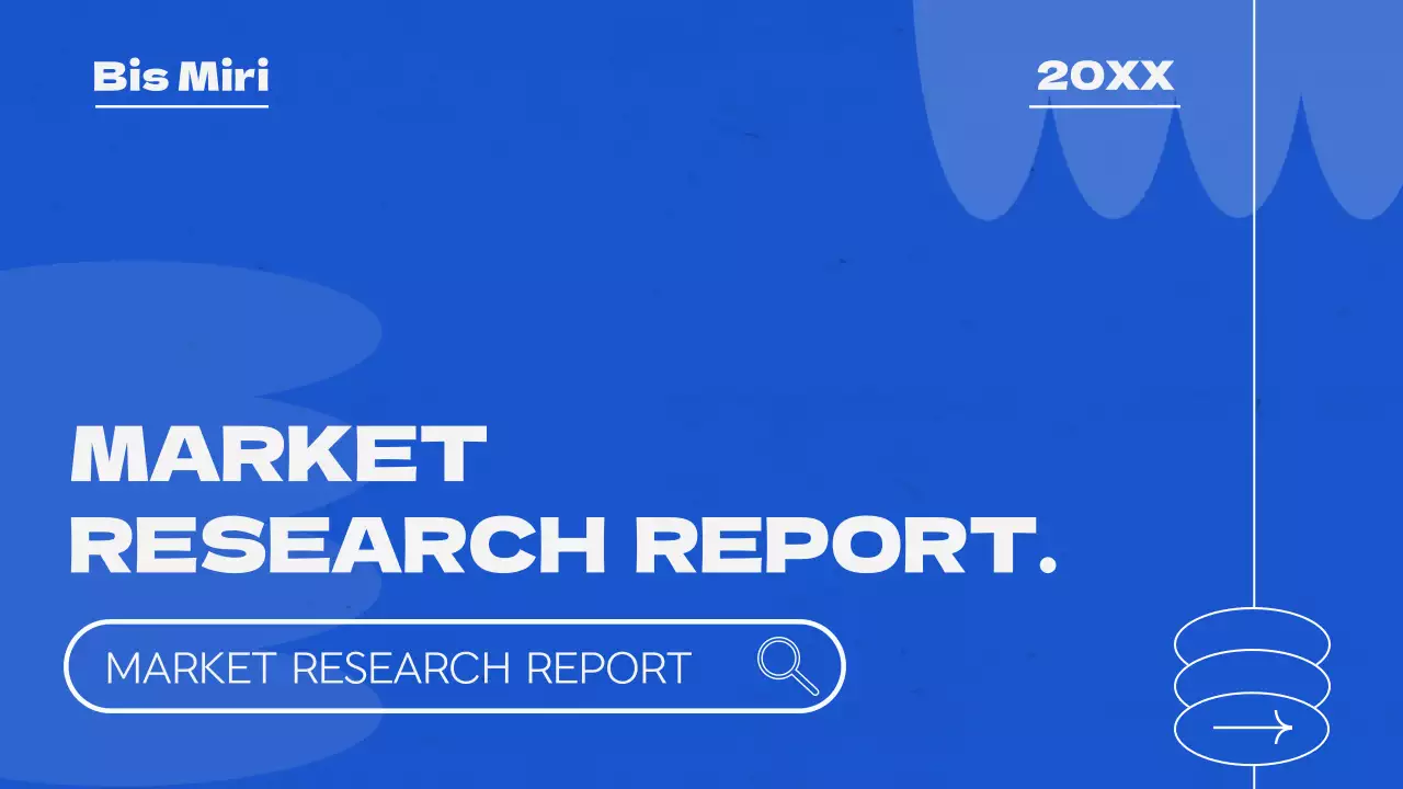 회색과 파랑의 미니멀한 시장조사 보고서