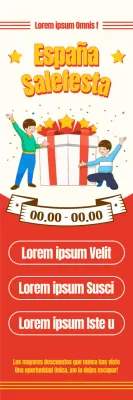 Rebajas en Corea Festa de compras con ilustraciones y diseños de fuentes retro