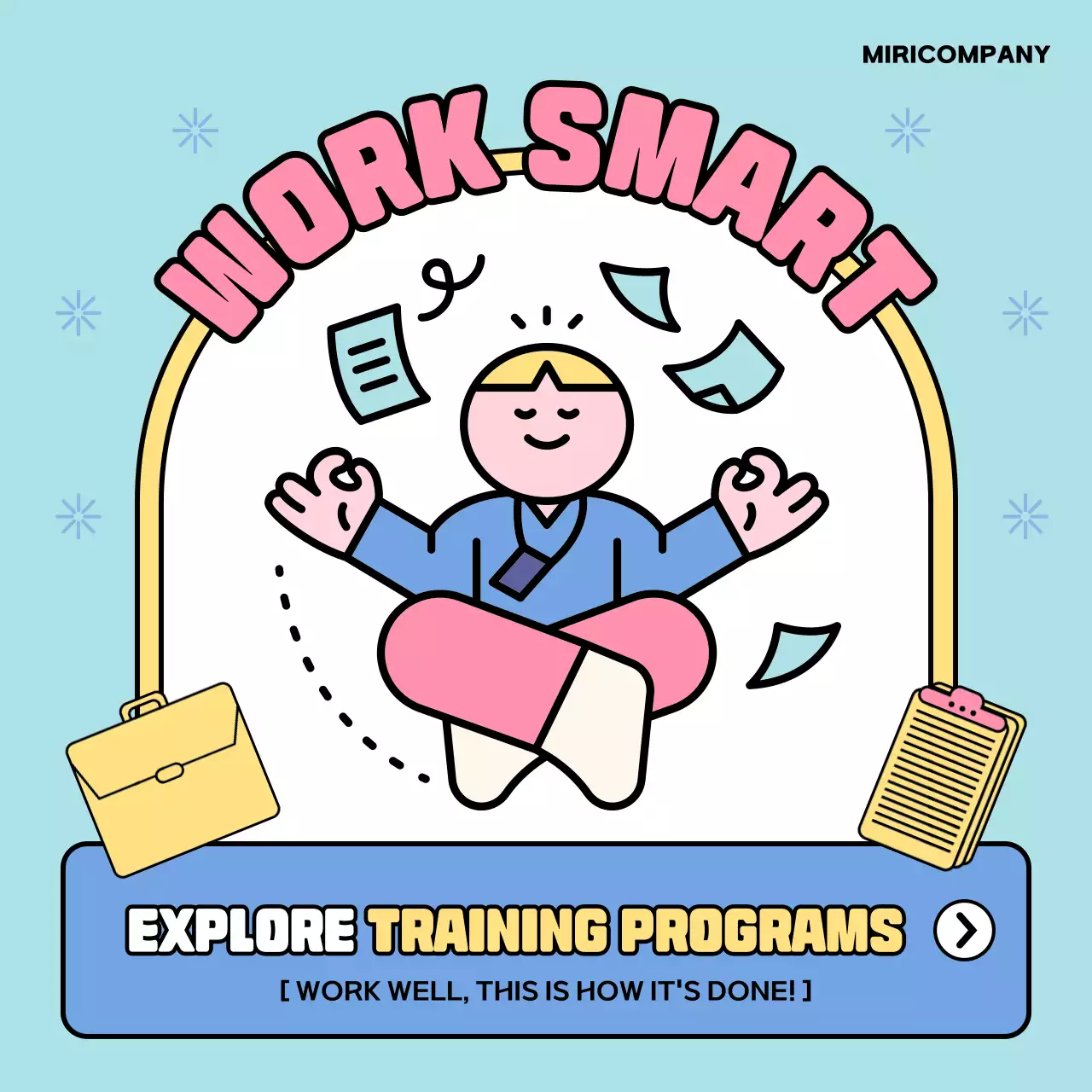 Blue Modern Training Promotion Instagram Carousel