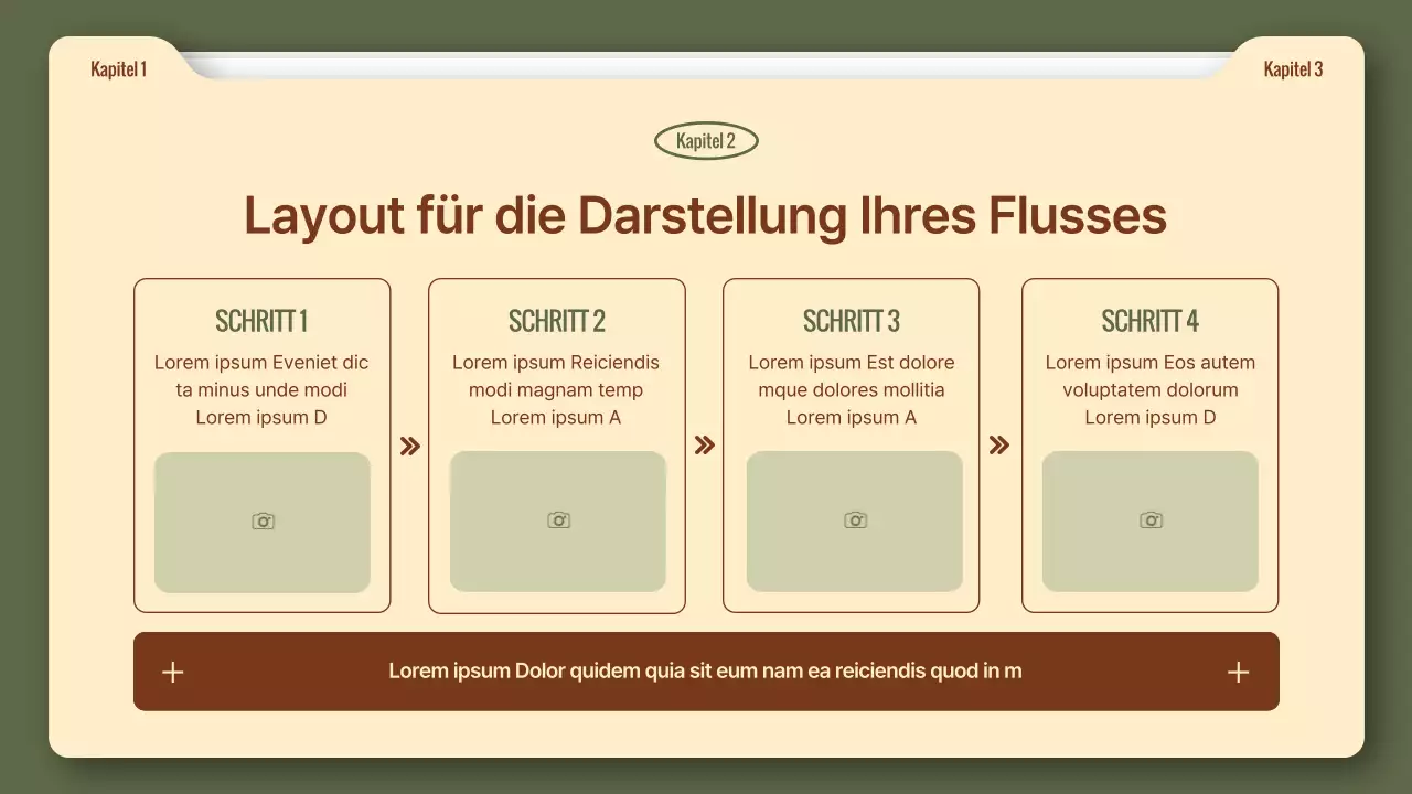 Ein einfacher Geschäftsbericht in khaki und braun