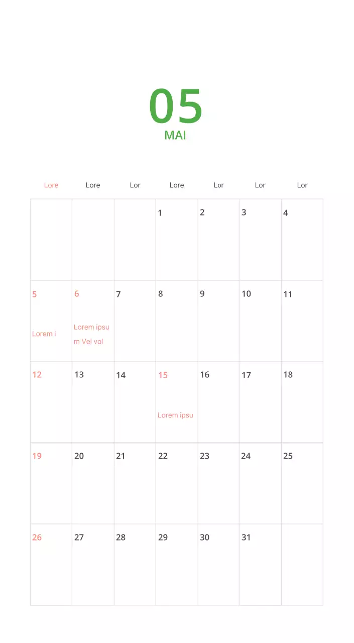 Calendrier illustré multicolore