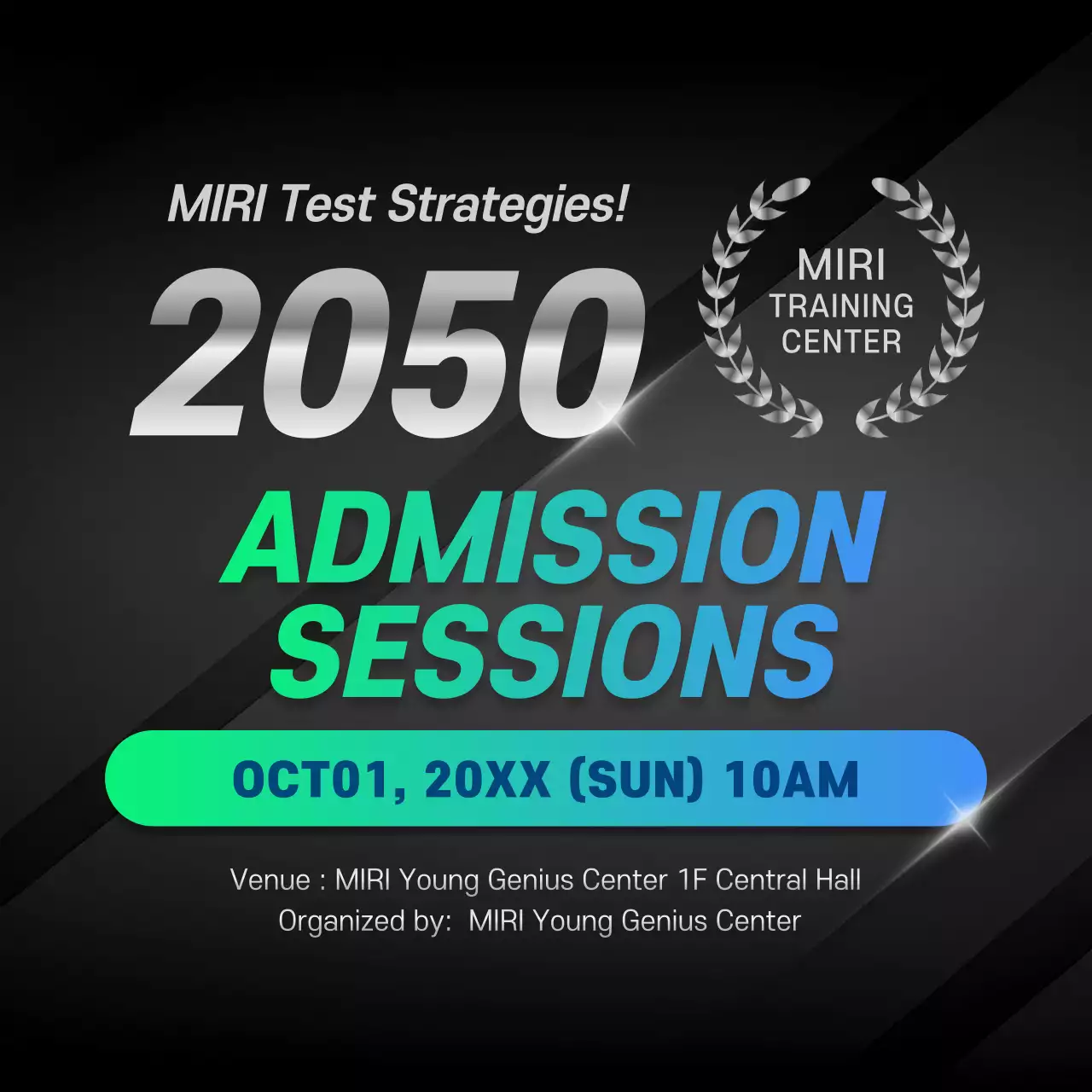 Black Modern Admission Announcement Social Media Post