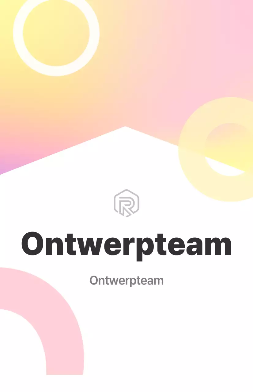 Een schoon, wit, kleurgecodeerd introductiebord voor de afdeling van het ontwerpteam