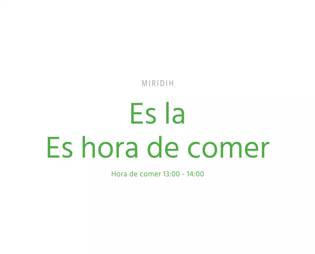 Bonito calendario de sobremesa ilustrado de temática familiar en color verde