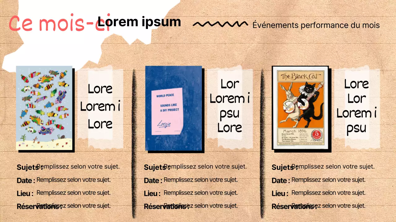 Un guide des quartiers branchés sur fond beige