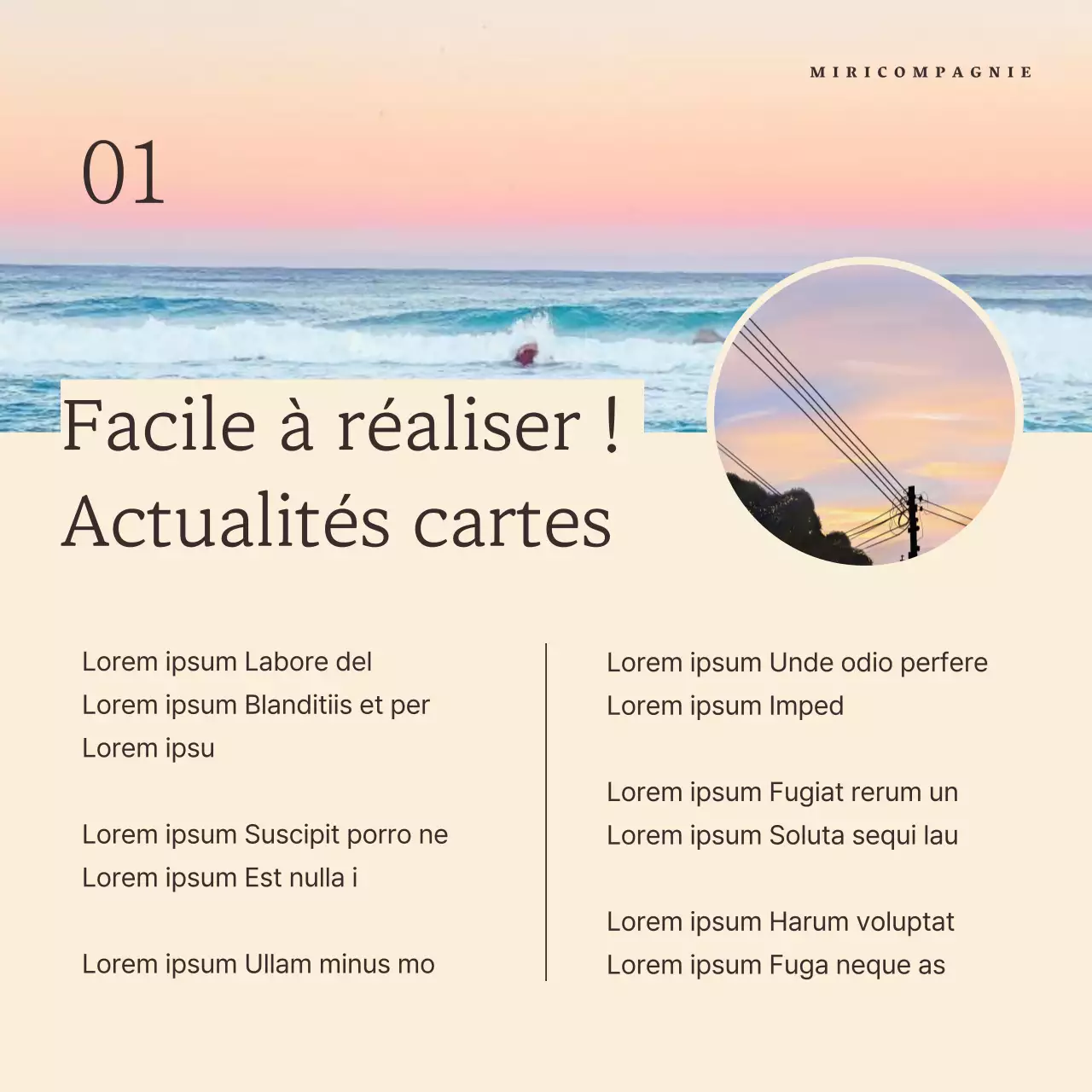 Modèle de rapport marketing simple et facile à utiliser en ivoire