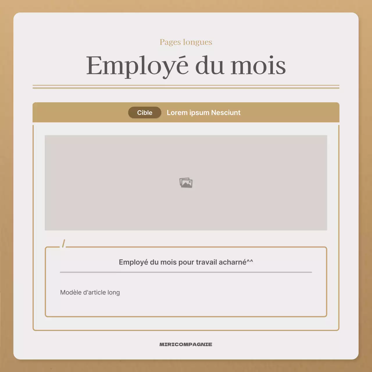 Une lettre d'automne simple en beige et marron Lettre d'information