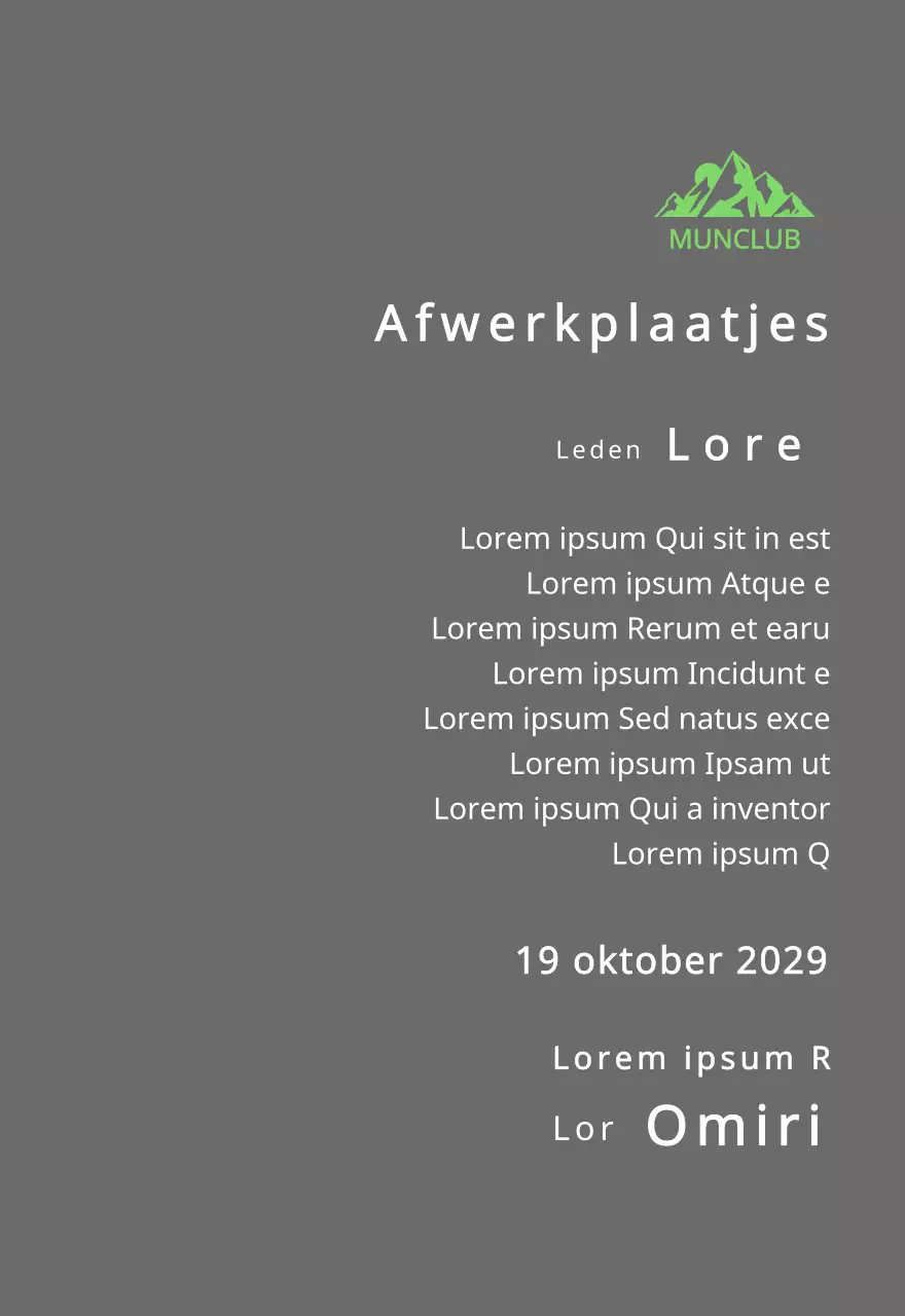 Berg club finisher's plaquette met club logo concept met groene berg illustratie