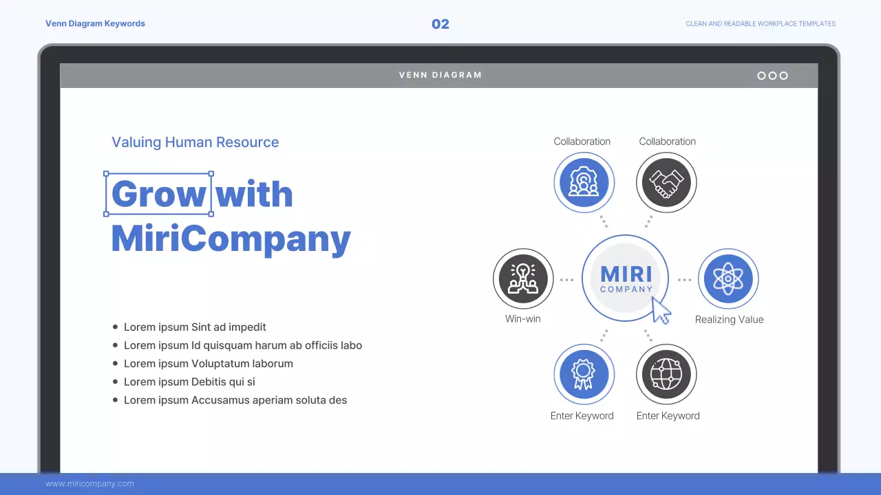 파랑의 심플한 모니터 프레임 교육자료