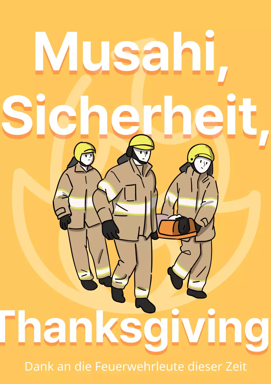 Einfaches Feuerwehrmagazin mit gelbem Hintergrund