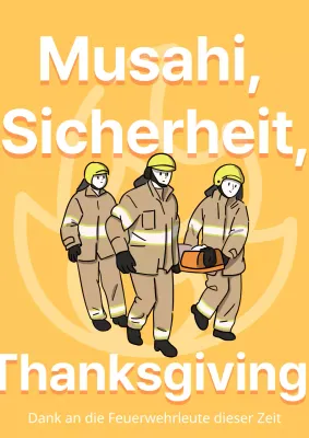 Einfaches Feuerwehrmagazin mit gelbem Hintergrund