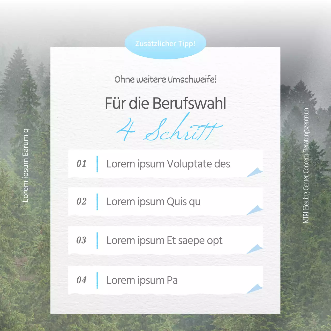 Eine moderne, minimalistische Helpline in Hellblau und Weiß.